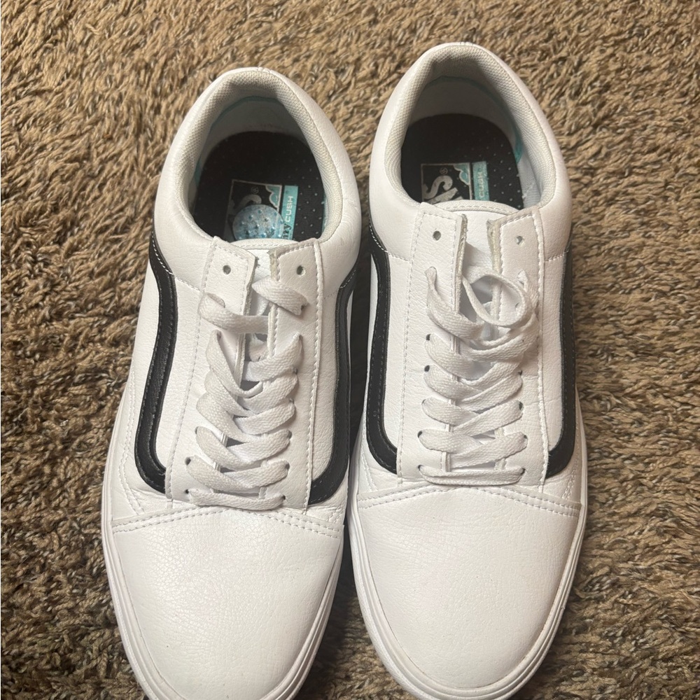 Vans White and Black Old Skool Sneakers